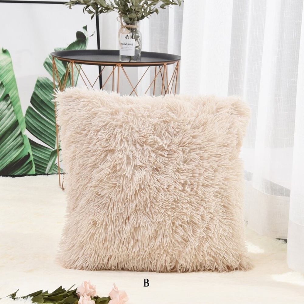 Plush Furry Pillow Cover - 3 colors - Picture 6 of 6